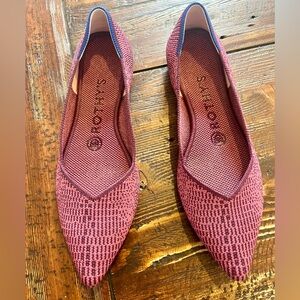 ROTHY’S Fig Python Point flats